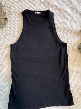 James Perse Black Ribbed Tank